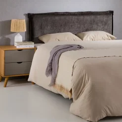 Tête de lit OVIO 160 sur pieds, en tissu - Gris