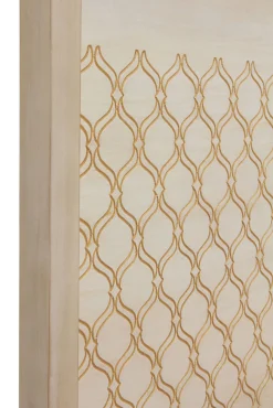 Tête de lit plaquée en bois de chêne et finition beige 165x60 cm