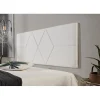 Tête de lit pour lit de 120 Deux diamants en similicuir 152 x 57 x 5 cm Rembourrage en mousse Couleur Blanc. ECCOX
