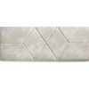 Tête de lit pour lit de 120 Deux Diamants de Tissu Anti-Tache 152 x 57 x 5 cm Couleur Blanc Gris Effet Granit. ECCOX