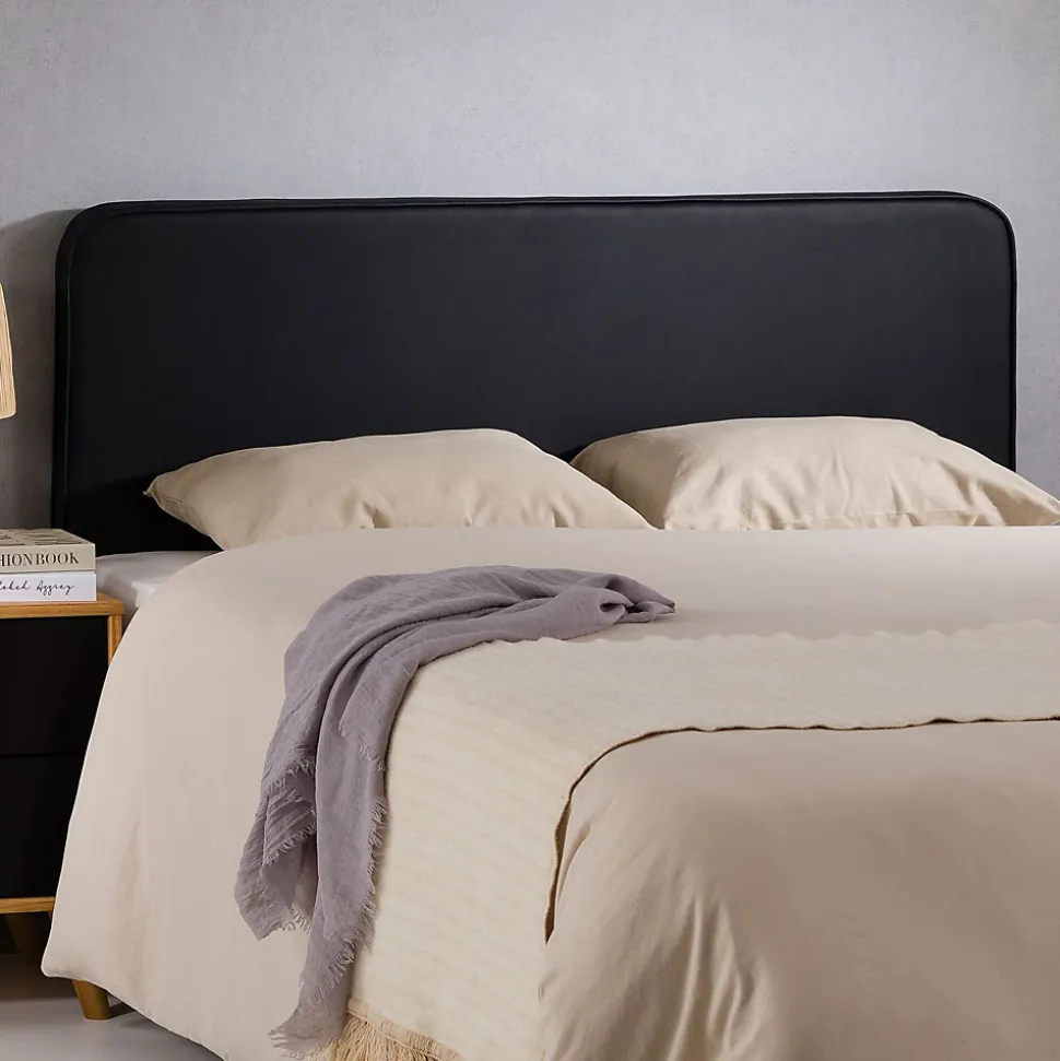 Tête de lit RIVEN 140 avec fixation murale - Noir