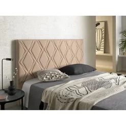 Tête de lit Rubi pour lit 90 en tissu camel 115x115x8. ECCOX