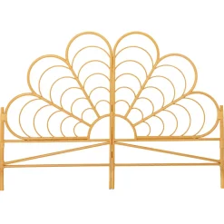 Tête de lit sur pied IVY 160 cm effet rotin en forme de fleur