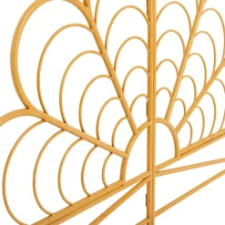 Tête de lit sur pied IVY 160 cm effet rotin en forme de fleur