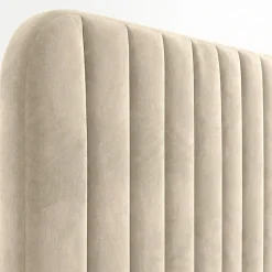 Tête de lit suspendue ALBA 160 cm en velours beige
