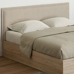 Tête de lit suspendue ALHYA 160 cm en tissu beige lin