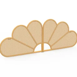 Tête de lit suspendue IVY 160 cm effet rotin et cannage en forme de fleur