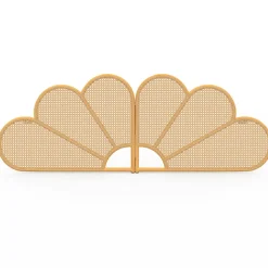 Tête de lit suspendue IVY 160 cm effet rotin et cannage en forme de fleur