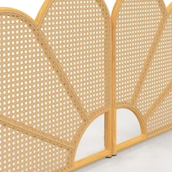 Tête de lit suspendue IVY 160 cm effet rotin et cannage en forme de fleur