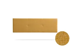 Tête de Lit Tapisée ALMA Aqualine 145x50x5 cm - Moutarde - Moonia