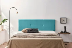 Tête de Lit Tapisée ALMA Aqualine 170x50x5 cm - Turquoise - Moonia