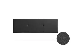 Tête de Lit Tapisée ALMA Simili cuir 145x50x5 cm - Noir - Moonia