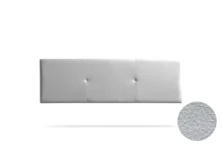 Tête de Lit Tapisée ALMA Simili cuir 90x50x5 cm - Argent - Moonia