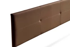 Tête de Lit Tapisée ALMA Simili cuir 115x50x5 cm - Marron - Moonia