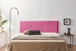 Tête de Lit Tapisée ALMA Simili cuir 145x50x5 cm - Rose - Moonia