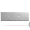 Tête de Lit Tapisée ALMA Simili cuir 145x50x5 cm - Argent - Moonia