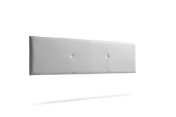 Tête de Lit Tapisée ALMA Simili cuir 160x50x5 cm - Argent - Moonia