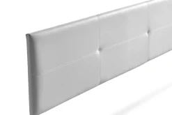 Tête de Lit Tapisée ALMA Simili cuir 160x50x5 cm - Argent - Moonia