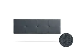 Tête de Lit Tapisée ALTEA Aqualine 145x50x5 cm - Gris Foncé - Moonia