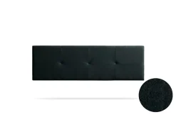 Tête de Lit Tapisée ALTEA Aqualine 90x50x5 cm - Noir - Moonia