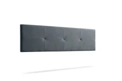 Tête de Lit Tapisée ALTEA Aqualine 115x50x5 cm - Gris Foncé - Moonia