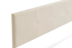 Tête de Lit Tapisée ALTEA Simili cuir 100x50x5 cm - Blanc Cassé - Moonia