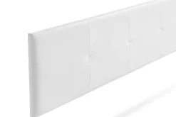 Tête de Lit Tapisée ALTEA Simili cuir 145x50x5 cm - Blanc - Moonia
