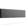 Tête de Lit Tapisée ALTEA Simili cuir 130x50x5 cm - Gris Foncé - Moonia