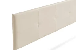Tête de Lit Tapisée ALTEA Simili cuir 145x50x5 cm - Blanc Cassé - Moonia