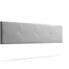 Tête de Lit Tapisée ALTEA Simili cuir 145x50x5 cm - Argent - Moonia