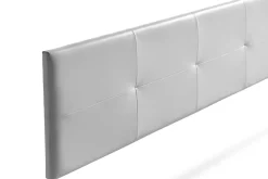 Tête de Lit Tapisée ALTEA Simili cuir 145x50x5 cm - Argent - Moonia