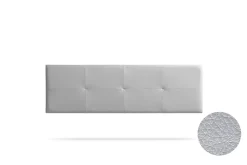 Tête de Lit Tapisée ALTEA Simili cuir 145x50x5 cm - Argent - Moonia