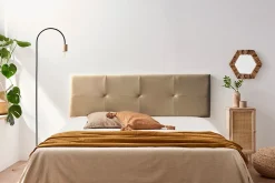 Tête de Lit Tapisée ALTEA Simili cuir 115x50x5 cm - Or - Moonia