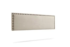 Tête de Lit Tapisée MODENA Aqualine 90x55x8 cm - Beige Toast - Moonia