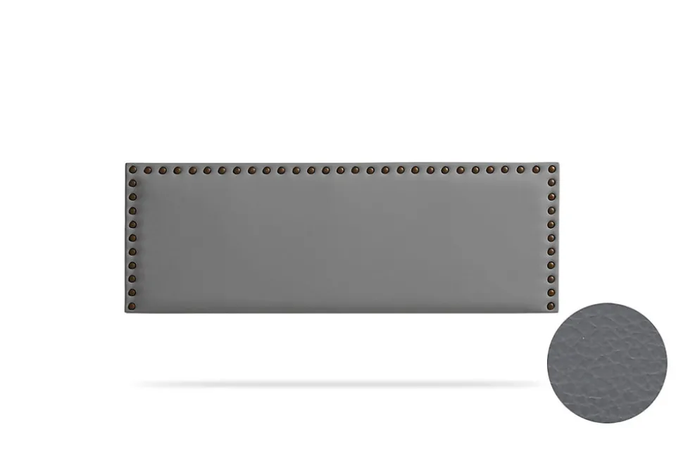 Tête de Lit Tapisée MODENA Simili cuir 115x55x8 cm - Gris Foncé - Moonia