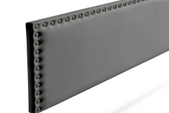 Tête de Lit Tapisée MODENA Simili cuir 115x55x8 cm - Gris Foncé - Moonia