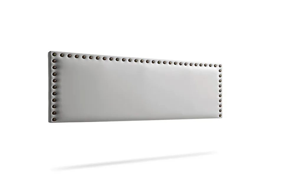 Tête de Lit Tapisée MODENA Simili cuir 130x55x8 cm - Argent - Moonia