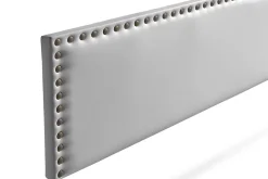 Tête de Lit Tapisée MODENA Simili cuir 130x55x8 cm - Argent - Moonia