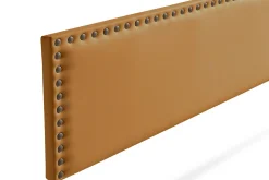 Tête de Lit Tapisée MODENA Simili cuir 130x55x8 cm - Marron Clair - Moonia