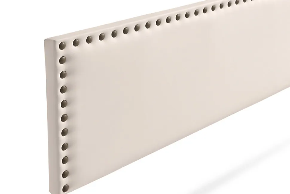 Tête de Lit Tapisée MODENA Simili cuir 100x55x8 cm - Beige - Moonia