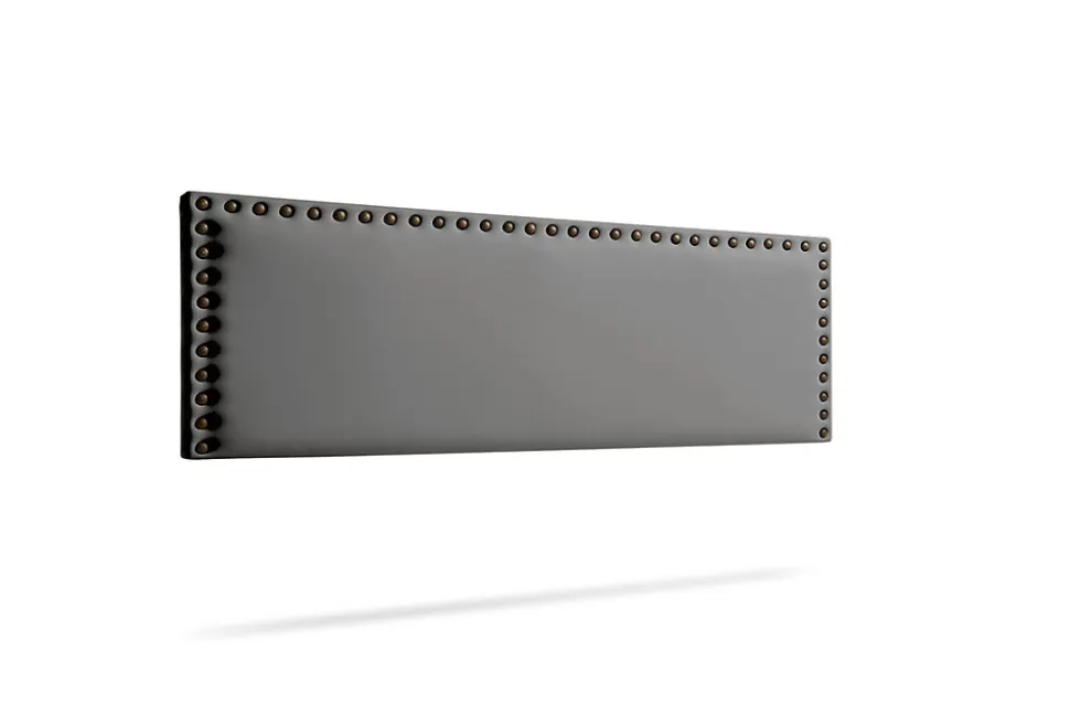 Tête de Lit Tapisée MODENA Simili cuir 100x55x8 cm - Gris Foncé - Moonia