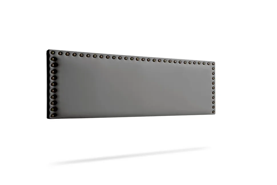 Tête de Lit Tapisée MODENA Simili cuir 130x55x8 cm - Gris Foncé - Moonia