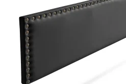 Tête de Lit Tapisée MODENA Simili cuir 100x55x8 cm - Noir - Moonia