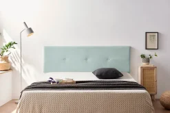 Tête de Lit Tapisée NAPOLI Aqualine 160x50x5 cm - Vert Aqua - Moonia