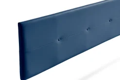 Tête de Lit Tapisée NAPOLI Simili cuir 160x50x5 cm - Bleu Foncé - Moonia