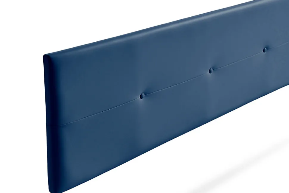 Tête de Lit Tapisée NAPOLI Simili cuir 160x50x5 cm - Bleu Foncé - Moonia