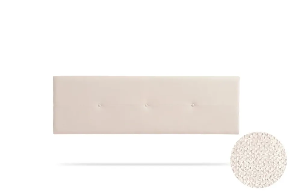 Tête de Lit Tapisée NAPOLI Aqualine 160x50x5 cm - Beige - Moonia