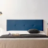 Tête de Lit Tapisée NAPOLI Simili cuir 90x50x5 cm - Bleu Foncé - Moonia