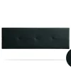Tête de Lit Tapisée NAPOLI Aqualine 160x50x5 cm - Noir - Moonia