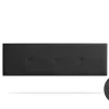 Tête de Lit Tapisée NAPOLI Simili cuir 130x50x5 cm - Noir - Moonia